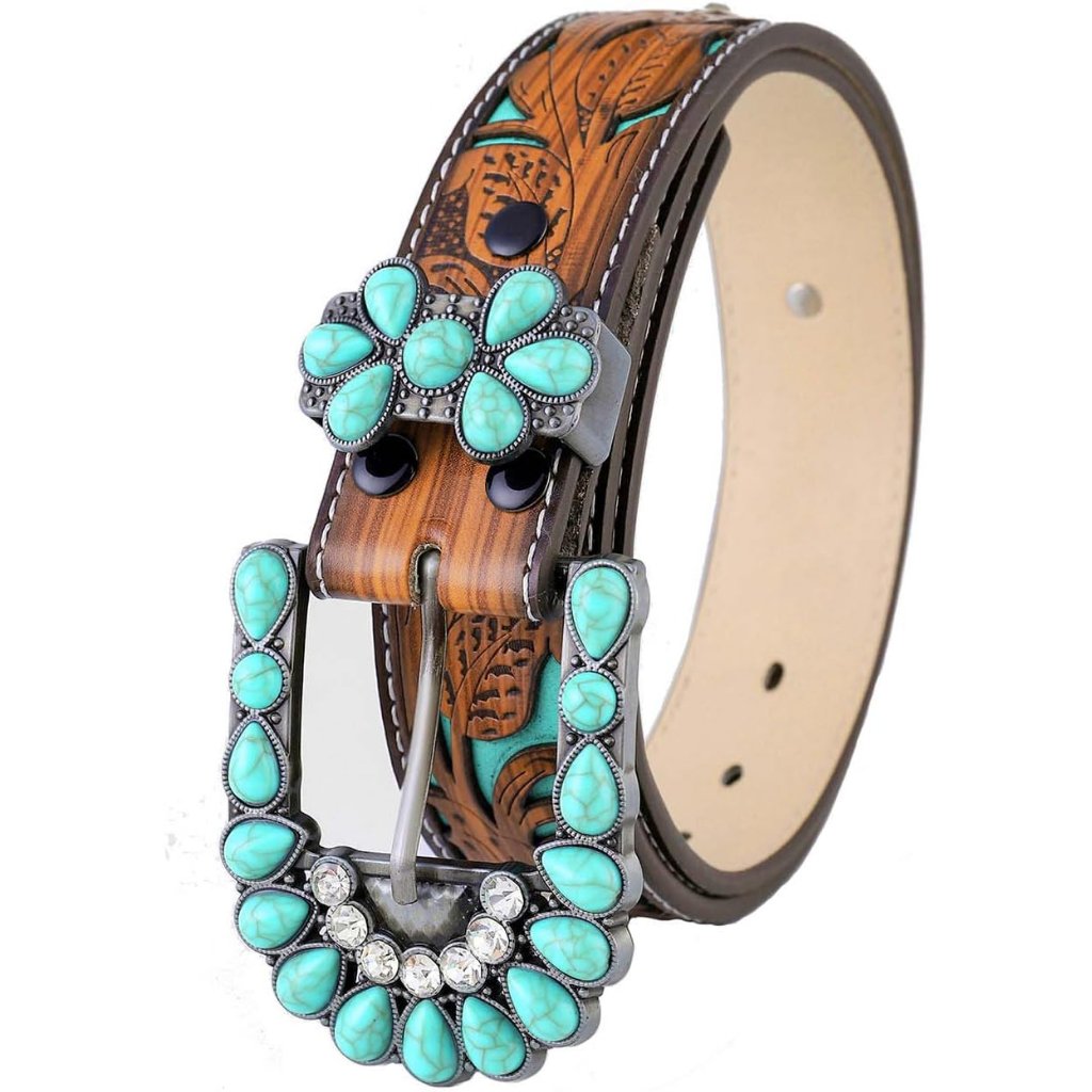 Western Belts For Women Men Cowgirl Cowboy Country Belts With Buckles For Jeans